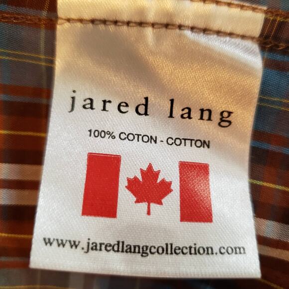 Jared Lang Plaid Button Up - M - Picture 6 of 6